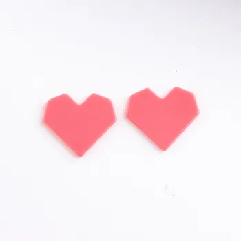 Super Pozitívne Multi-farebné Láska Srdce Akryl Kus Dištančné DIY Šperky, Vlasové Doplnky, Náušnice Materiál 6pcs